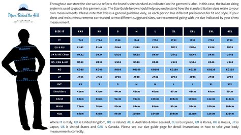 italian suit size guide versace|Italian Suit Size Estimator Calculator Tool & Size Conversion Charts.